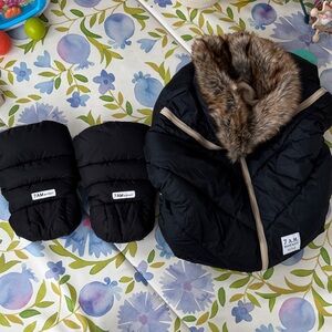 7am Enfant Car Seat Cocoon & Warmmuffs Bundle